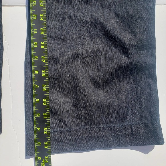 Jeans Wide Leg Dark Wash Low Waist Birkin Stretch Embroidered COH 28 - Picture 4 of 16